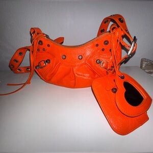 Balenciaga Orange Leather Women's Bag